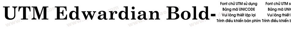 UTM Edwardian Bold字体转换
